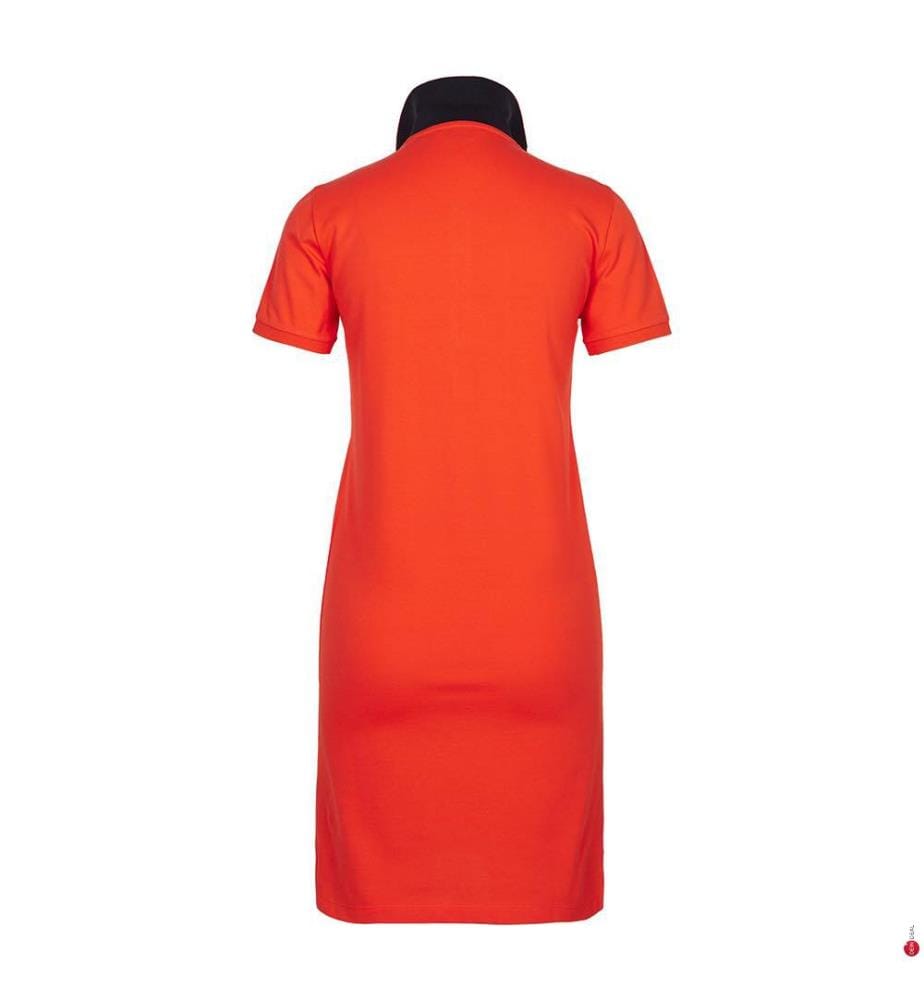 Robe-polo Piqué à col contrasté - Orange Red