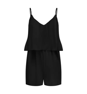 Kurzer Jumpsuit - Schwarz