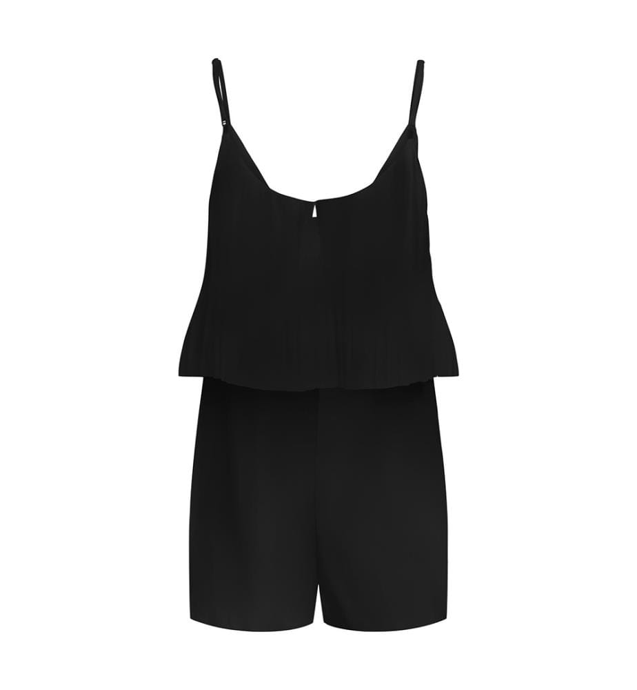 Kurzer Jumpsuit - Schwarz