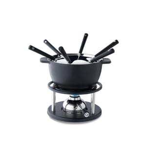 KISAG - Fleischfondue-Set Twin 10 Teile, Schwarz