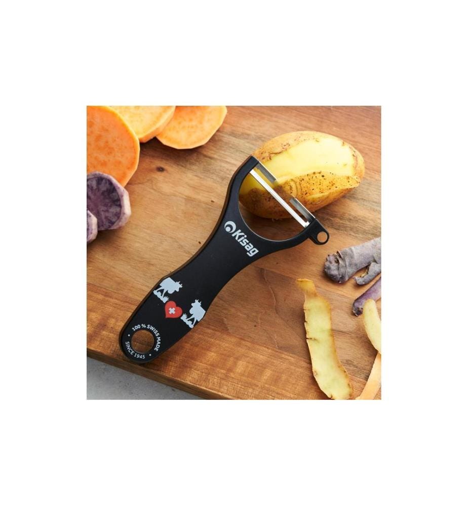 KISAG - Couteau économe Universal Swiss Cows Noir