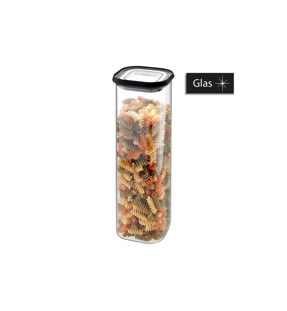 GEFU Boîte de conservation Pantry 2.5 l, Transparent/Noir