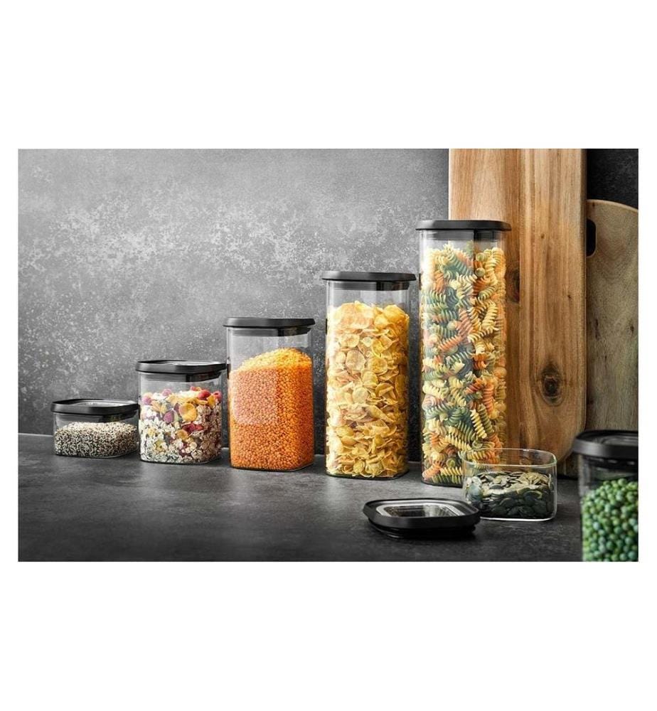 GEFU Barattolo per conservazione Pantry set da 4, 400 ml/ 2x 900 ml/ 1400 ml