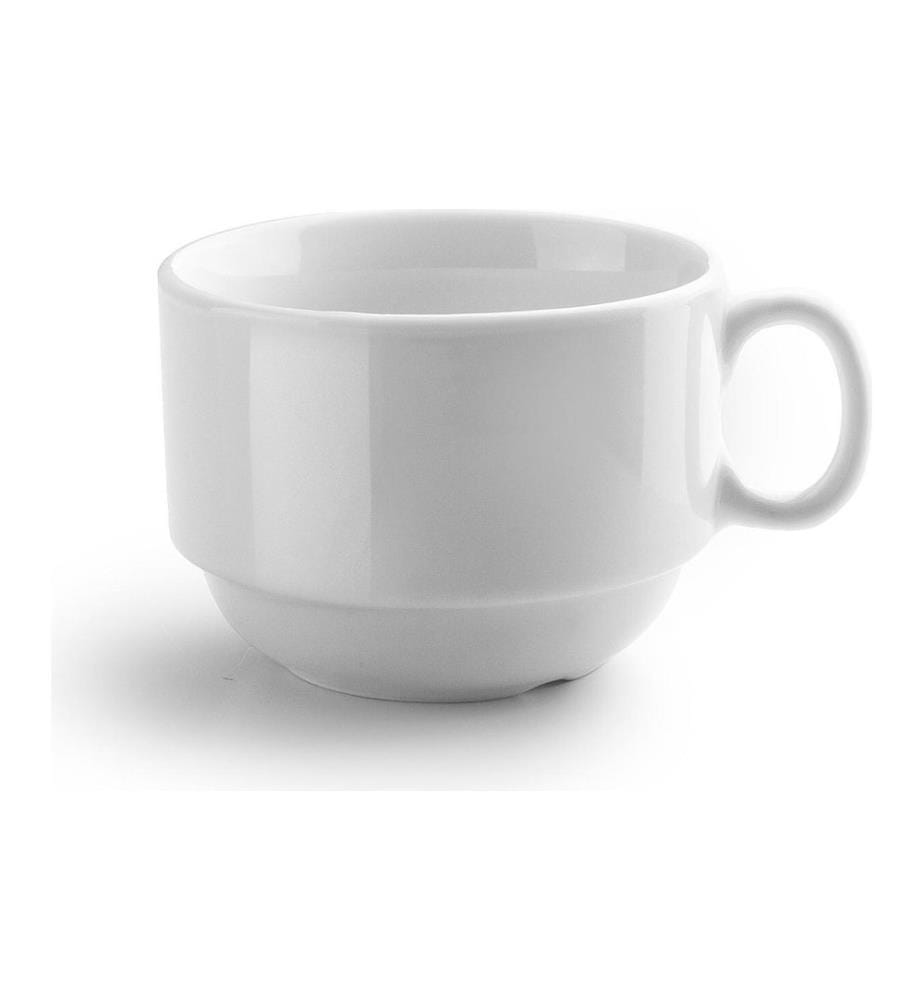 Set de tasses et sous-tasses Ibili 230 ml, 6 pièces, Blanc