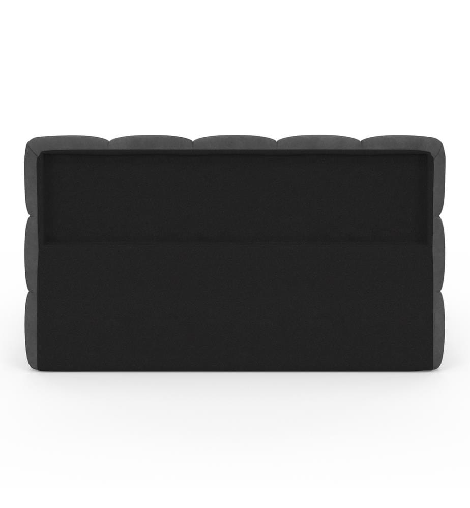 Lit coffre Bubble avec sommier et tête de lit 140x190cm - Gris