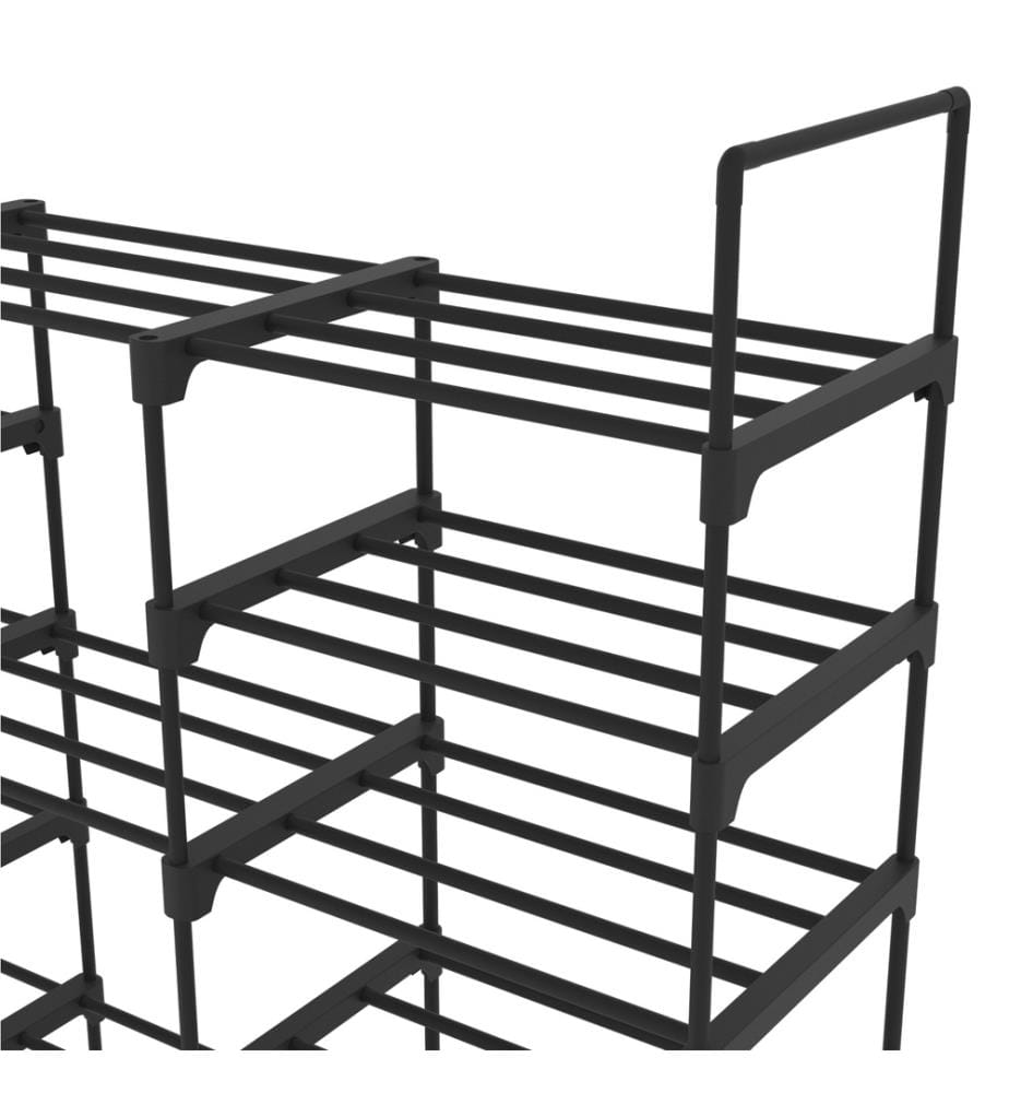 Etagère range chaussures modulable - 40 paires - Noir