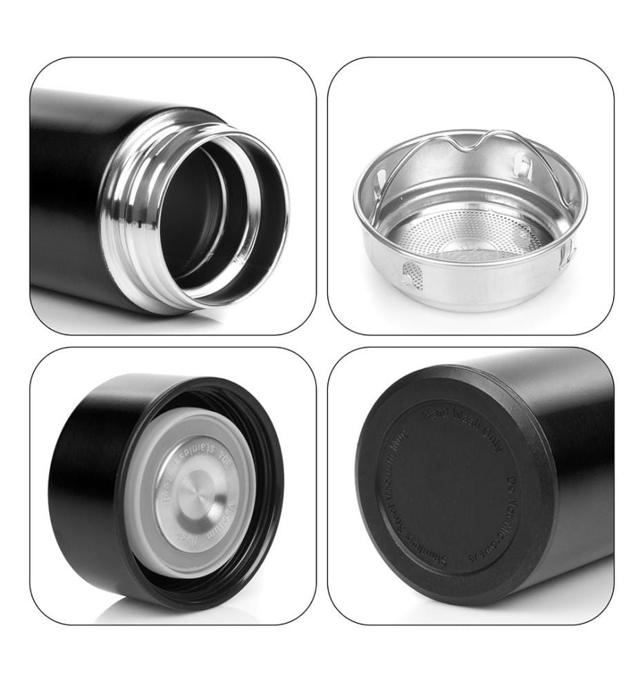 Sportflasche 500 ml 6,5 x 6,5 x 22,6 cm - Schwarz