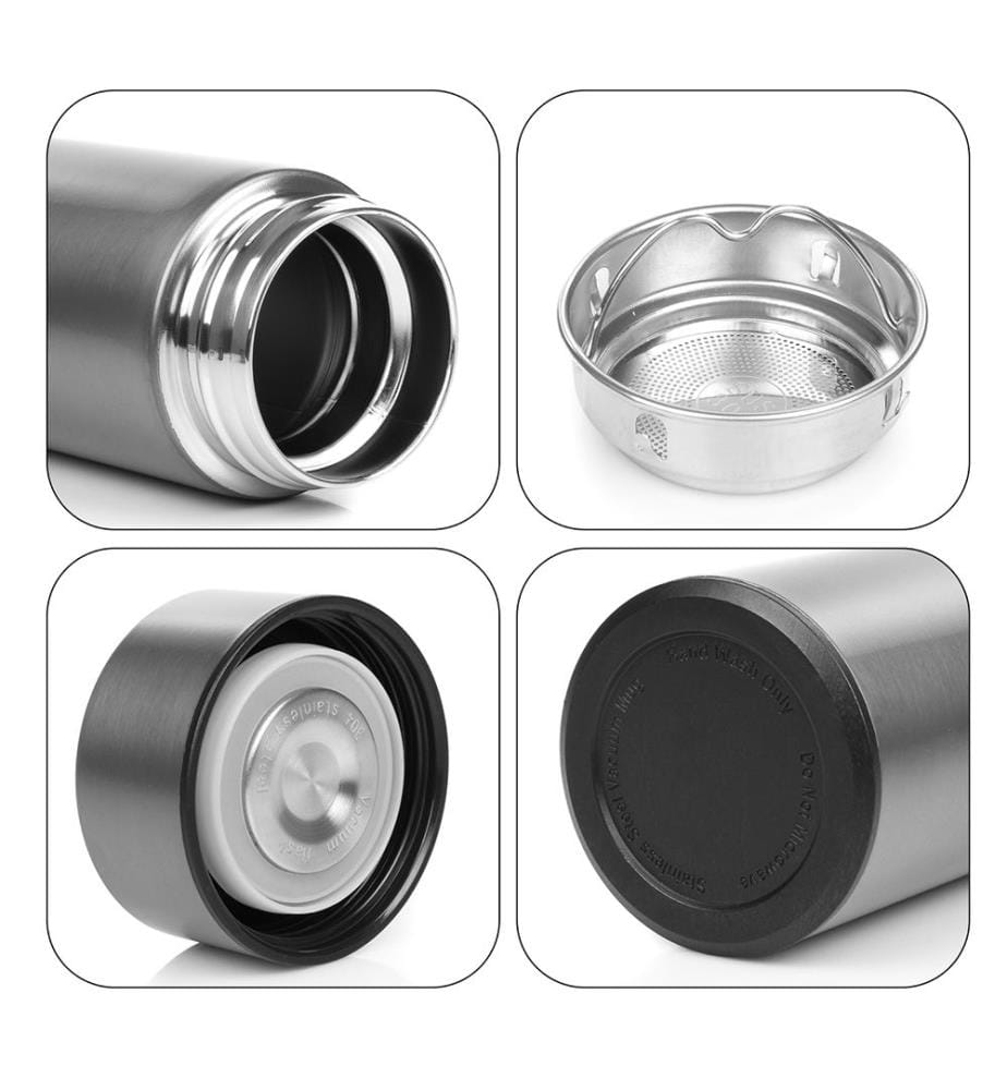 Sportflasche 500 ml 6,5 x 6,5 x 22,6 cm - Silber