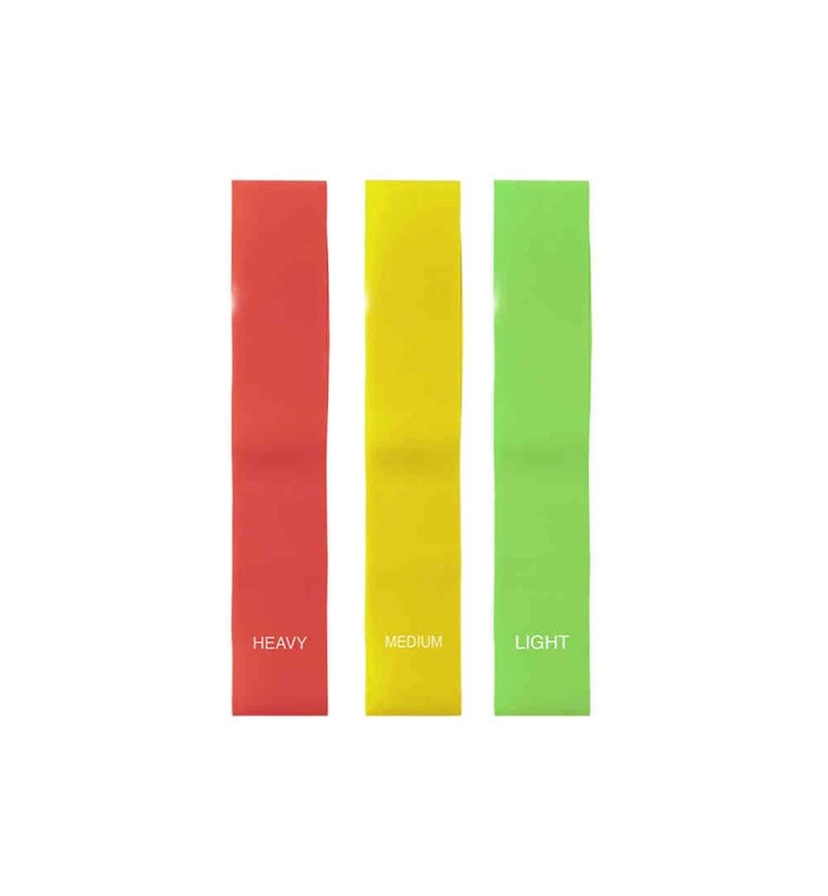 3er-Set Widerstandsbänder 9 x 22 x 1 cm - Mehrfarbig