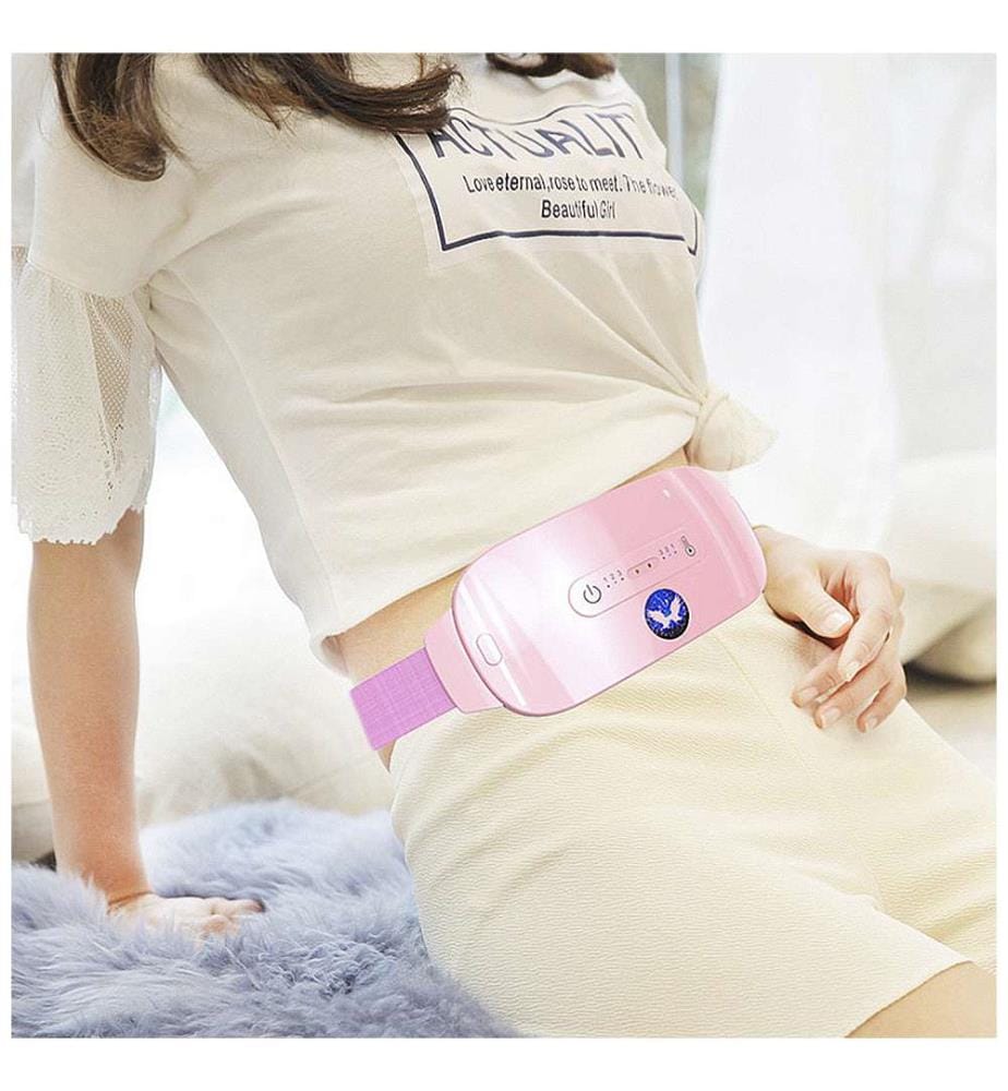 Thermogürtel mit Vibrationsmassagegerät - Rosa