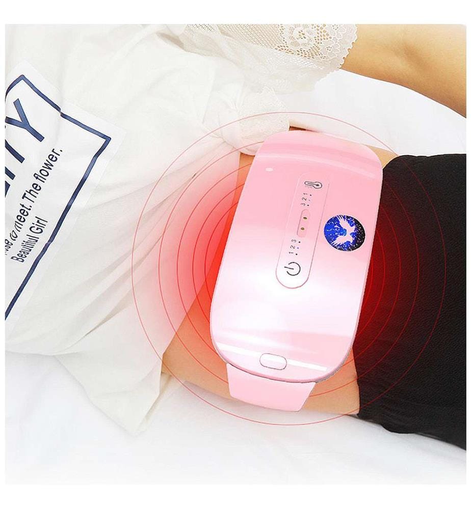 Thermogürtel mit Vibrationsmassagegerät - Rosa