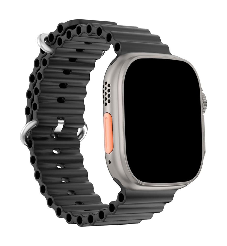 Bracelet en silicone Sea Band compatible avec Apple Watch 22 x 2,2 x 0,55 cm - Noir