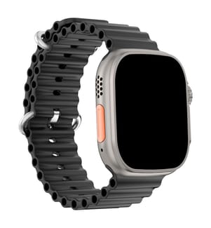 Bracelet en silicone Sea Band compatible avec Apple Watch 22 x 2,2 x 0,55 cm - Noir