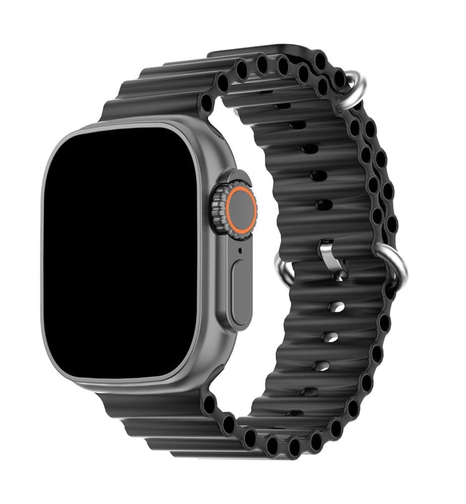 Bracelet en silicone Sea Band compatible avec Apple Watch 22 x 2,2 x 0,55 cm - Noir