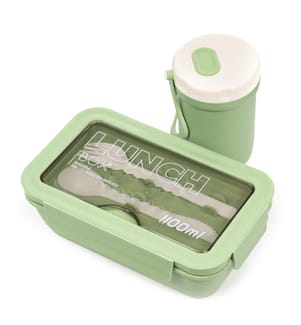 Hermetische Lunchbox 1100 ml mit Thermobecher - Grün