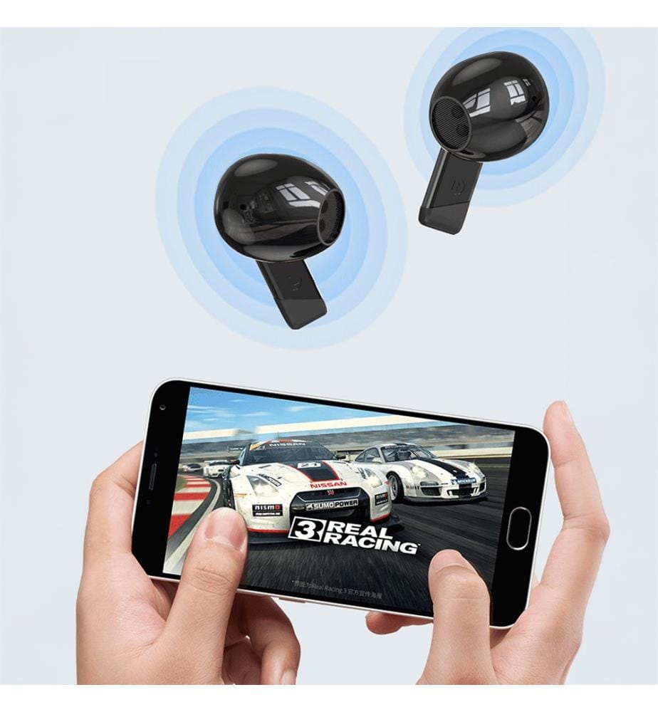Écouteurs Bluetooth 5.1 L12S TWS, contrôle tactile, batterie 200 mAh + station de charge 35 mAh. 5 x 2 x 6 cm - Noir