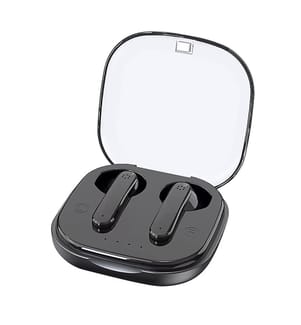 Écouteurs Bluetooth S5 TWS, contrôle tactile, batterie 300 mAh + base de chargement 30 mAh. 5,5 x 2 x 5,5 cm - Noir
