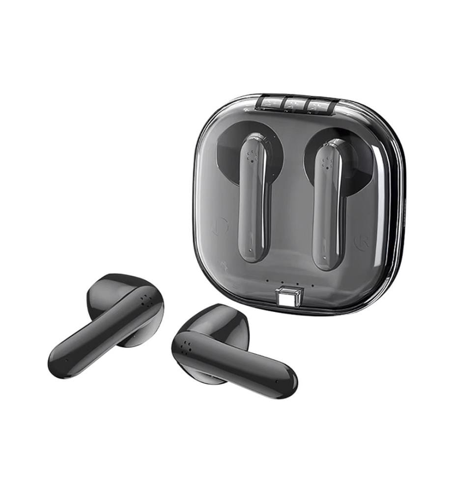 Écouteurs Bluetooth S5 TWS, contrôle tactile, batterie 300 mAh + base de chargement 30 mAh. 5,5 x 2 x 5,5 cm - Noir