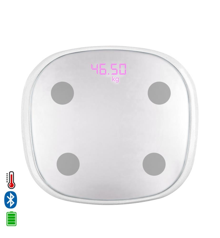 Intelligente Bluetooth-Waage mit Thermometer - Weiss