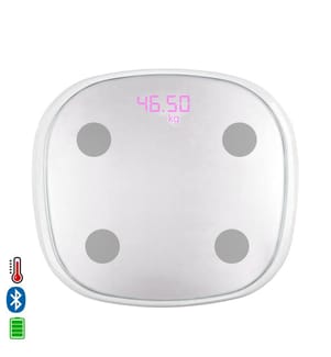 Intelligente Bluetooth-Waage mit Thermometer - Weiss