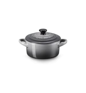 Le Creuset Auflaufform Mini Cocotte Rund, Dunkelgrau