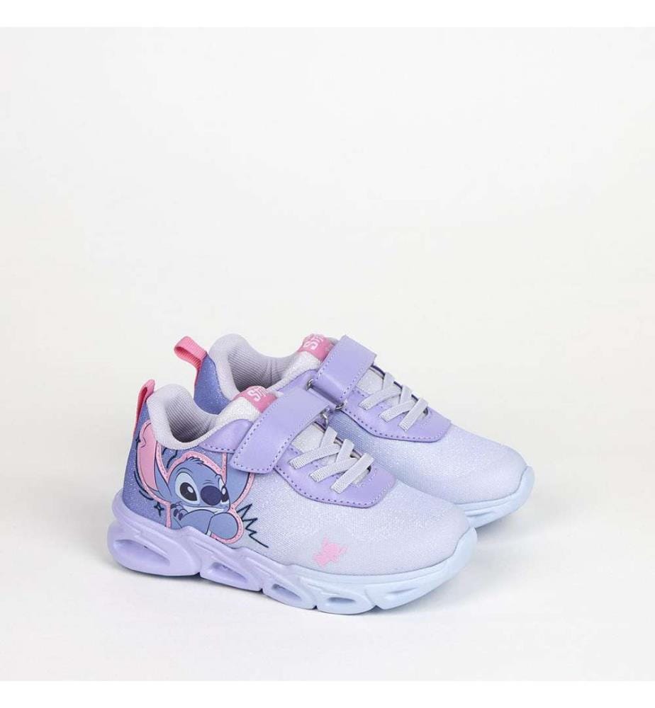 EVA-Sole Sneakers with Stitch Lighting - Purple