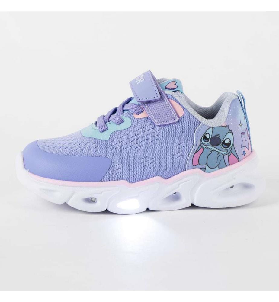 EVA-Sole Sneakers with Stitch Lighting - Lilac