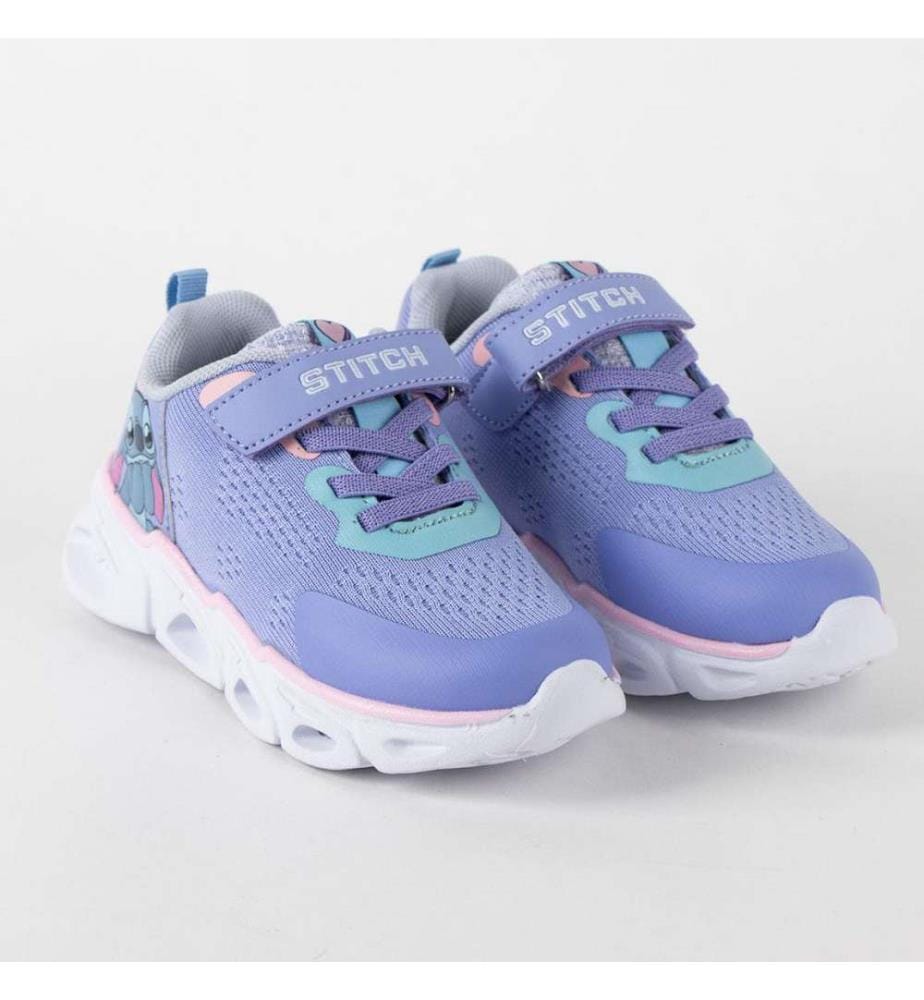 EVA-Sole Sneakers with Stitch Lighting - Lilac