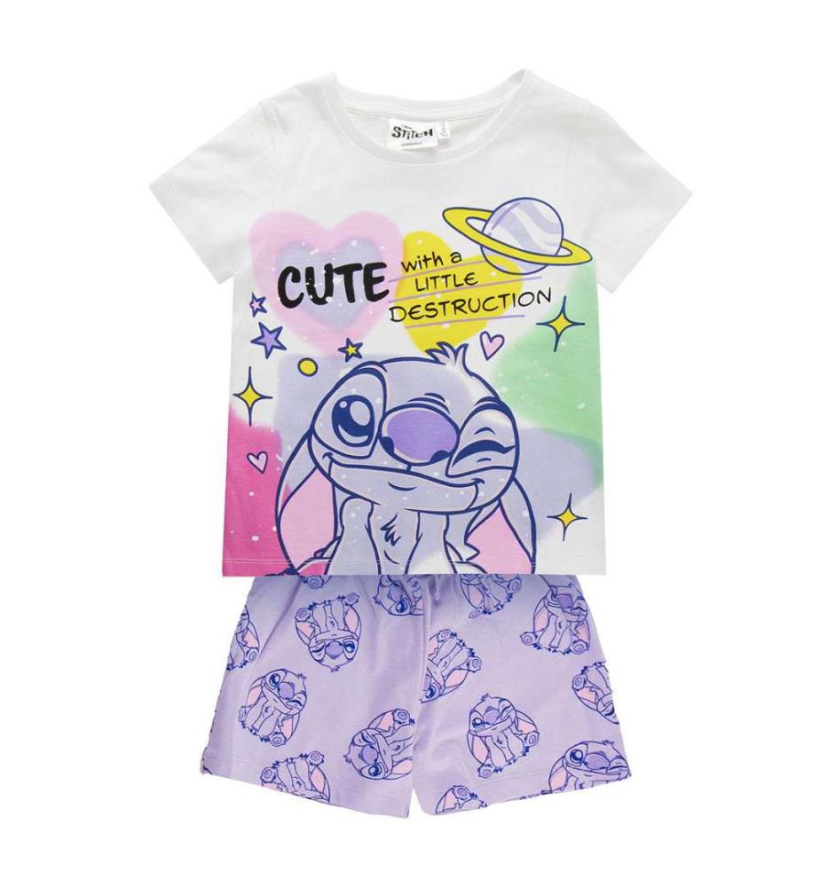 2-teiliges Pyjama-Set, kurz, Single Jersey Stitch - Lila