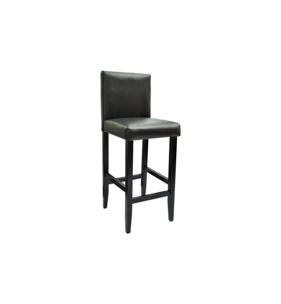 Barhocker 2 Stk. Schwarz Kunstleder