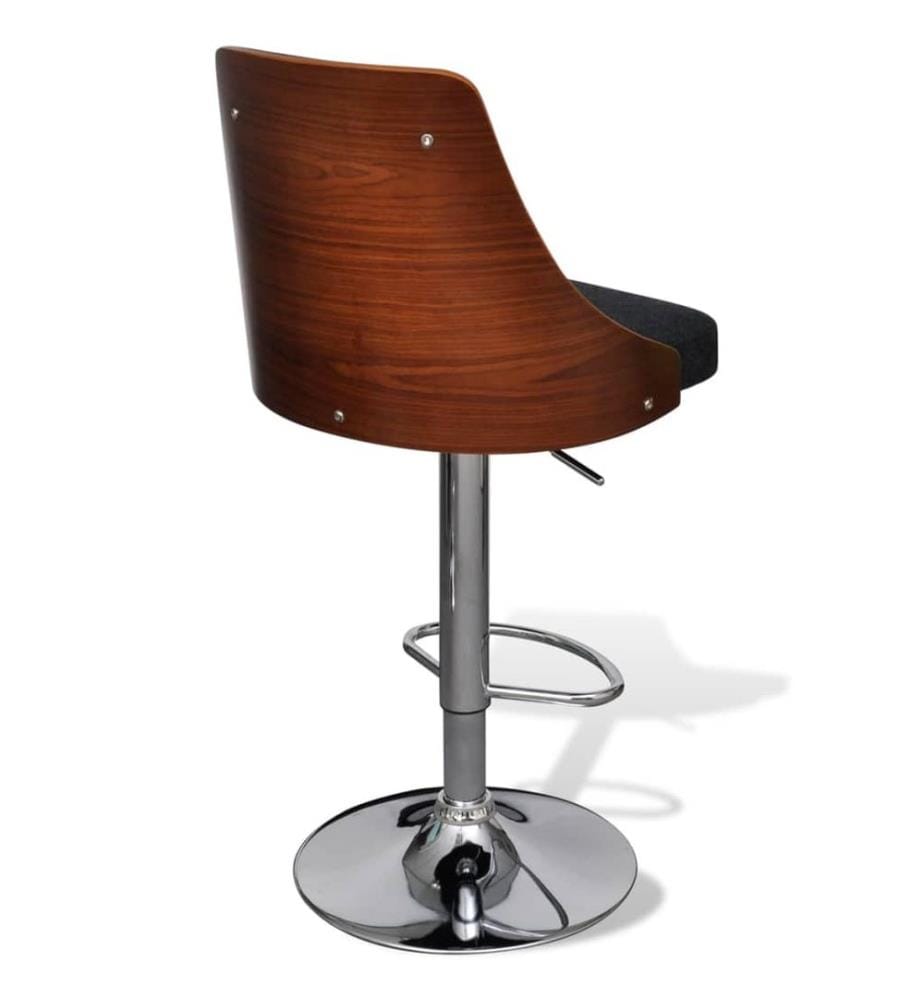 Barhocker 2 Stk. Bugholz und Stoff
