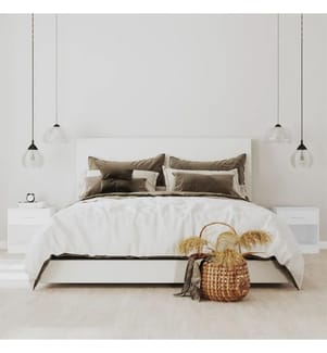 Nachttisch 2 Stk. mit Schublade Weiss