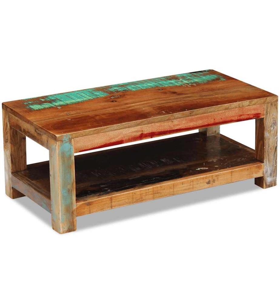 Table basse Bois de récupération massif 90x45x35 cm
