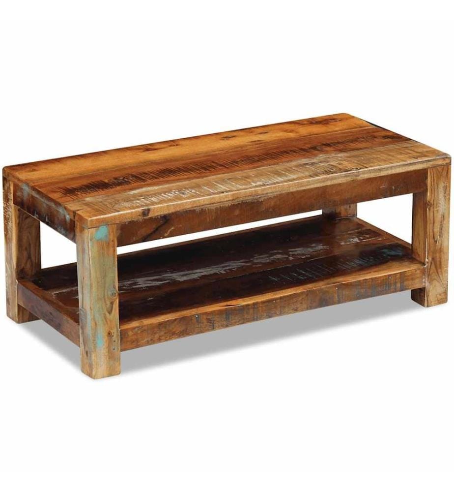 Table basse Bois de récupération massif 90x45x35 cm