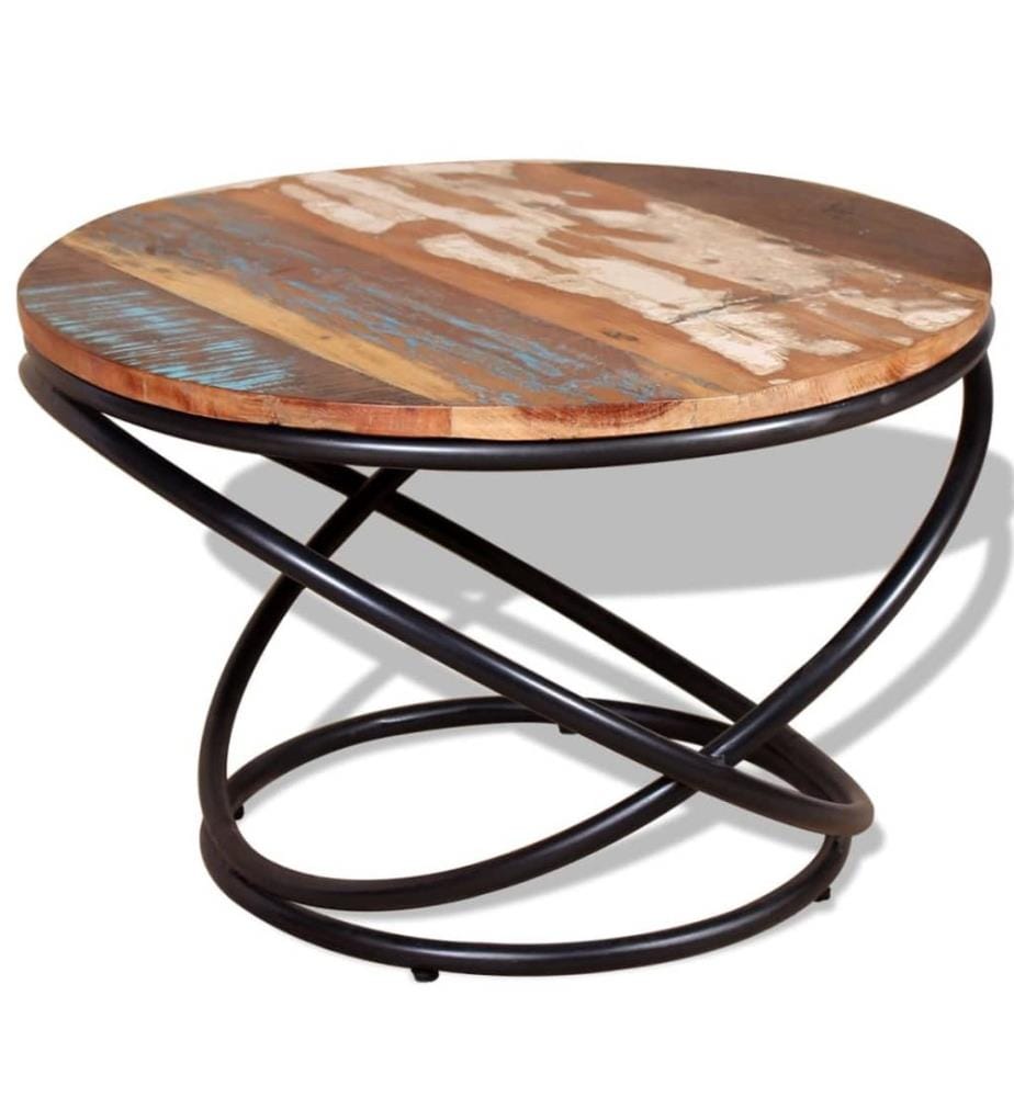 Table basse Bois de récupération massif 60x60x40 cm