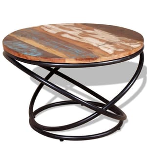 Table basse Bois de récupération massif 60x60x40 cm