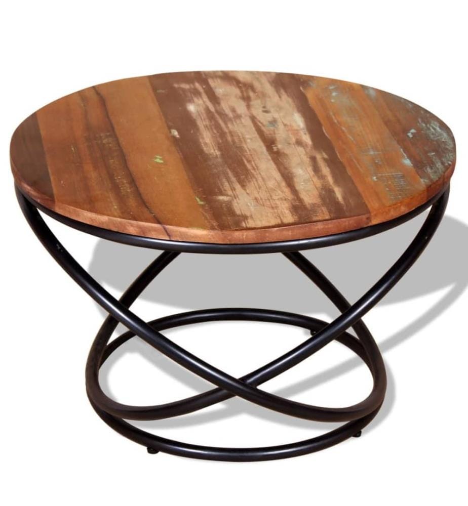 Table basse Bois de récupération massif 60x60x40 cm