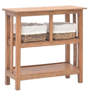 Table console bois d'acajou massif 69x28x70 cm