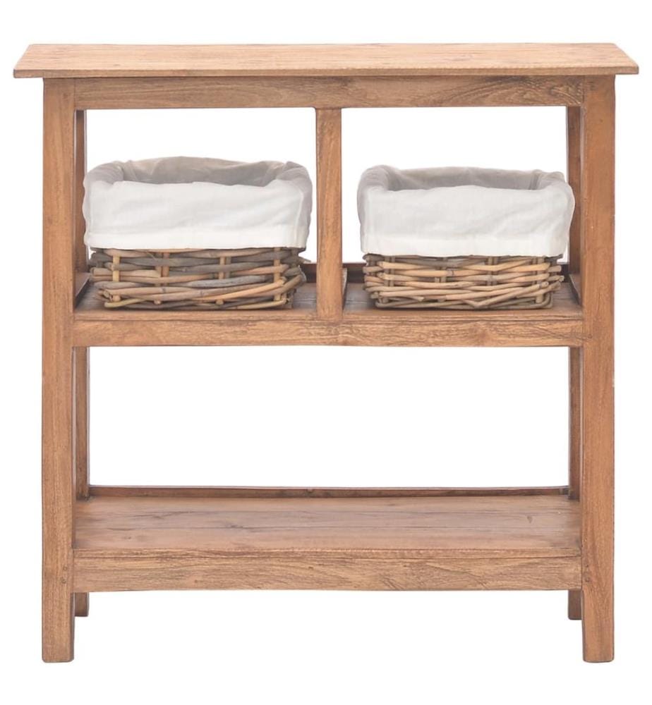 Table console bois d'acajou massif 69x28x70 cm