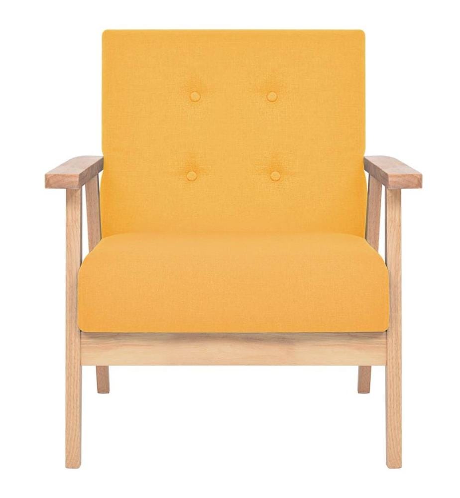 Fauteuil jaune tissu