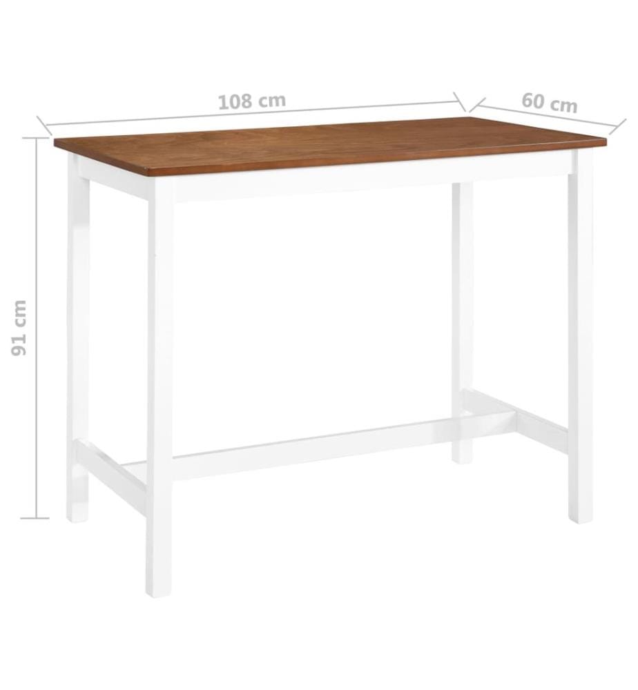 Bartisch Massivholz 108x60x91 cm