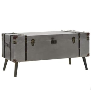 Table basse MDF et aluminium 102x51x47,5 cm