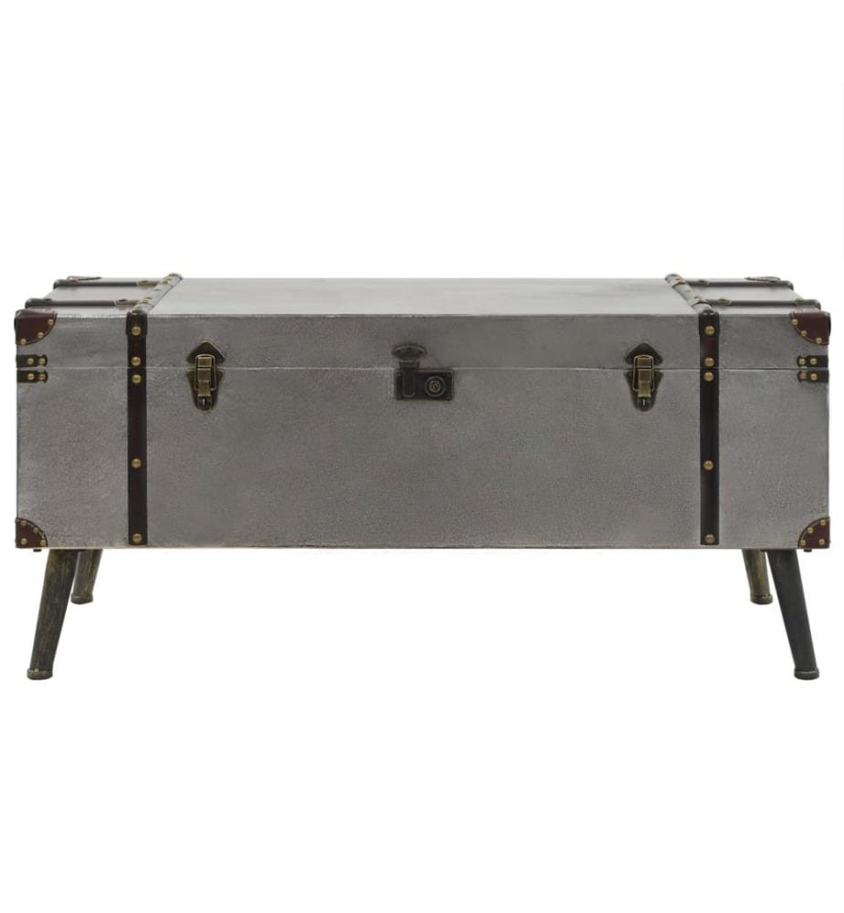 Table basse MDF et aluminium 102x51x47,5 cm