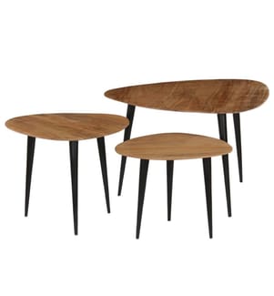 Tables basses 3 pcs Bois d'acacia massif