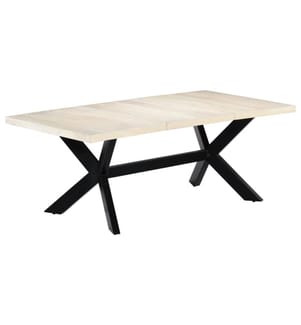 Esstisch Weiss 200×100×75 cm Massivholz Mango