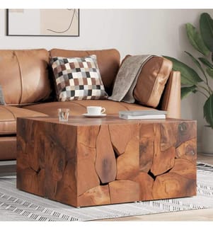 Tabourets 4 pcs marron 40x40x45 cm bois de teck massif