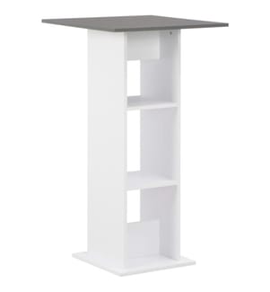 Bartisch Weiss und Anthrazitgrau 60x60x110 cm