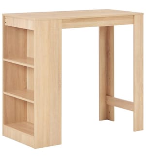Bartisch mit Regal Eichenbraun 110x50x103 cm
