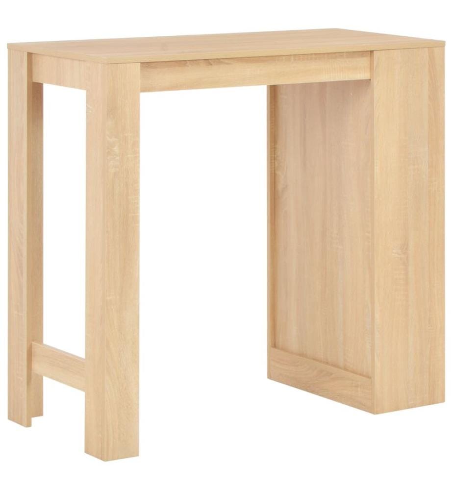 Bartisch mit Regal Eichenbraun 110x50x103 cm