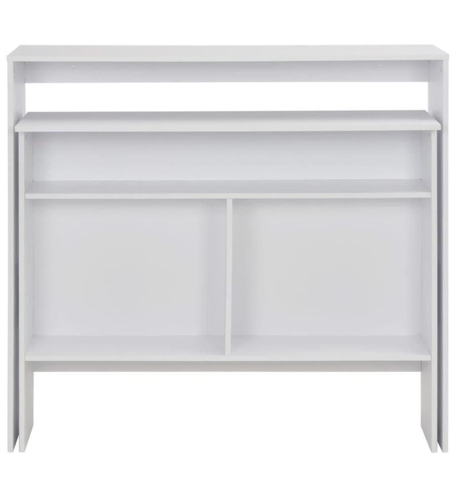Table de bar avec 2 dessus de table Blanc 130x40x120 cm